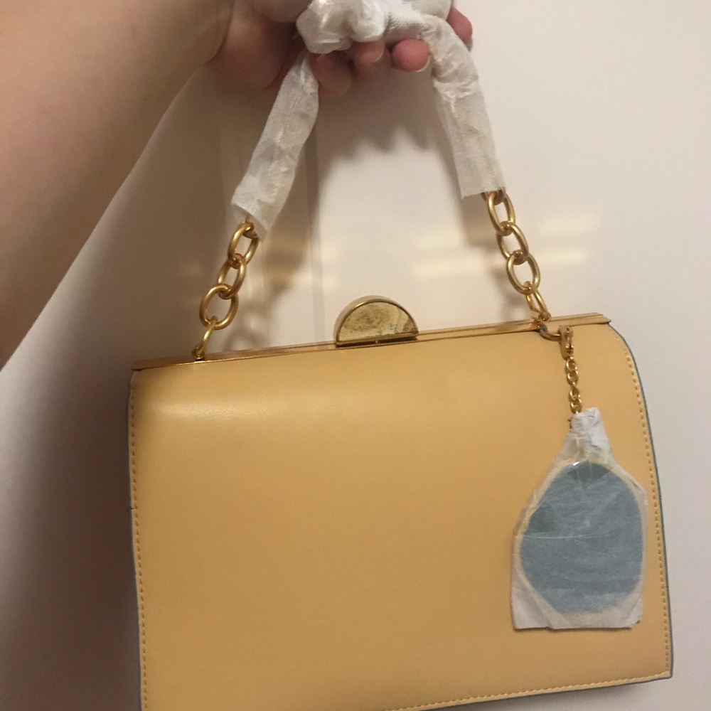 New Charles&Keith handbag yellow clutches